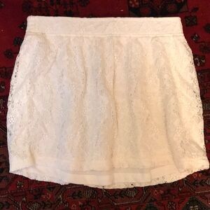 Frenchi White Lace mini Skirt